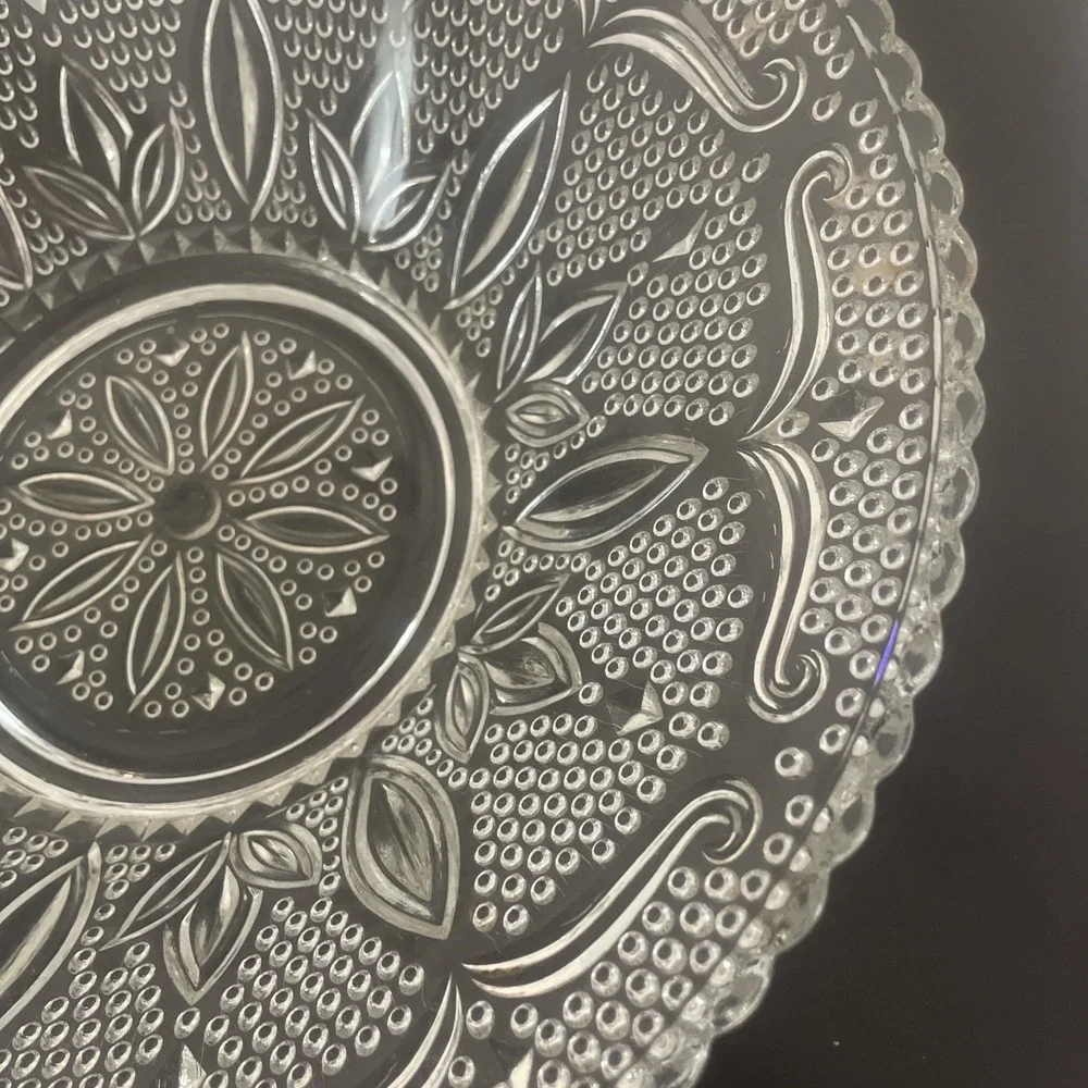 Vintage 1940's HERITAGE HOBNAIL Federal Glass Fruit Serving Bowl 10.5